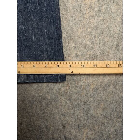 Levi's 515 Jeans 10M Women's 30x32 Bootcut Blue Cotton Mid-Rise Flared Dark Wash - Picture 8 of 10